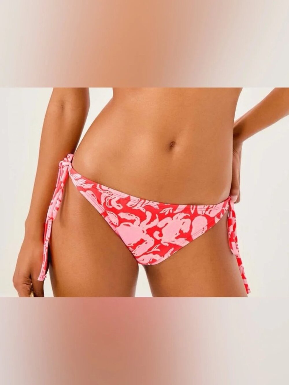 NWT Lilly Pulitzer Cane Coral Crab Collab Camara Side Tie Bikini Bottom 12